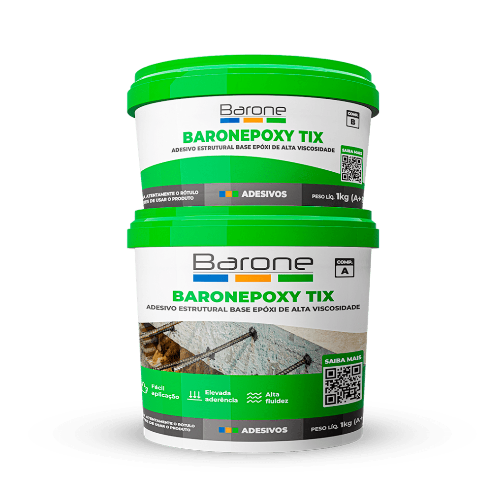 Baronepoxy Adesivo Epóxi TIX 1 kg bicomponente