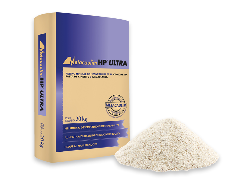 Metacaulim HP Ultra pó pozolânico para concreto